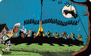 FRÜHSTÜCKSBRETTCHEN - ASTERIX - ABENDRUNDE auf einer Tiefencastel Wunschliste / Geschenkidee