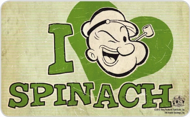 FRÜHSTÜCKSBRETTCHEN - POPEYE I LOVE SPINACH auf einer Berlin Wunschliste / Geschenkidee