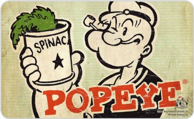 FR�HST�CKSBRETTCHEN - POPEYE MIT SPINATDOSE auf einer Berlin Wunschliste / Geschenkidee