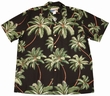 ORIGINAL HAWAIIHEMD - WAILEA PALMS SCHWARZ - WAIMEA CASUAL