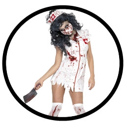 ZOMBIE KRANKENSCHWESTER KOST�M