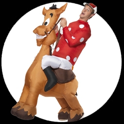 Jockey und Pferd Kost�m Aufblasbar - Klicken f�r gr�ssere Ansicht