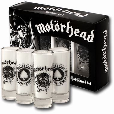 MOT�RHEAD SCHNAPSGL�SER MERCHANDISE - 4ER SET - SHOT GL�SER auf einer Leipzig Wunschliste / Geschenkidee