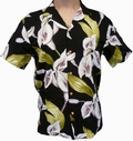 ORIGINAL HAWAIIHEMD - CALLA LILY - SCHWARZ - PARADISE FOUND