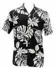 ORIGINAL HAWAIIHEMD - TIARE - BLACK - PARADISE FOUND