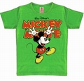 Kids Shirt - Mickey Hands Up - Vintage Gr�n