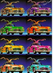MERCEDES BENZ 300 SL WARHOL, MB W 198, RENÉ STAUD POSTER auf einer Berlin Wunschliste / Geschenkidee