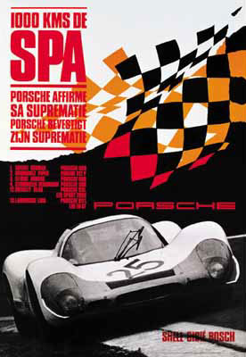 PORSCHE RENNPLAKAT - POSTER auf einer St. Gallen Wunschliste / Geschenkidee