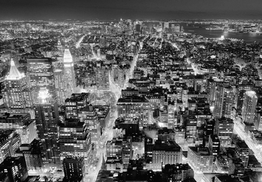 Fototapete - Aussicht Empire State Building - Schwarz - Wei� - Klicken f�r gr�ssere Ansicht