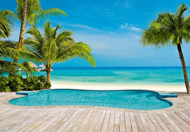 Fototapete Pool am Strand mit Aussicht - Klicken f�r gr�ssere Ansicht