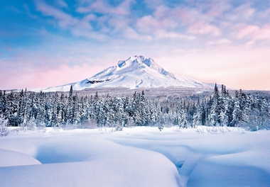 Fototapete Alaska schneebedeckter Berg Schneelandschaft - Klicken f�r gr�ssere Ansicht