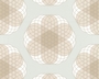 TAPETE - CONTZEN PAPERS - LINEAR FLOWERS - BLAUGRAU